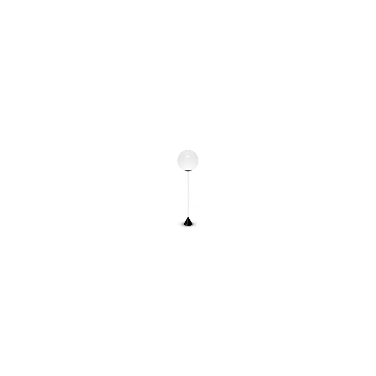 Opal Cone LED Floor Lamp Black