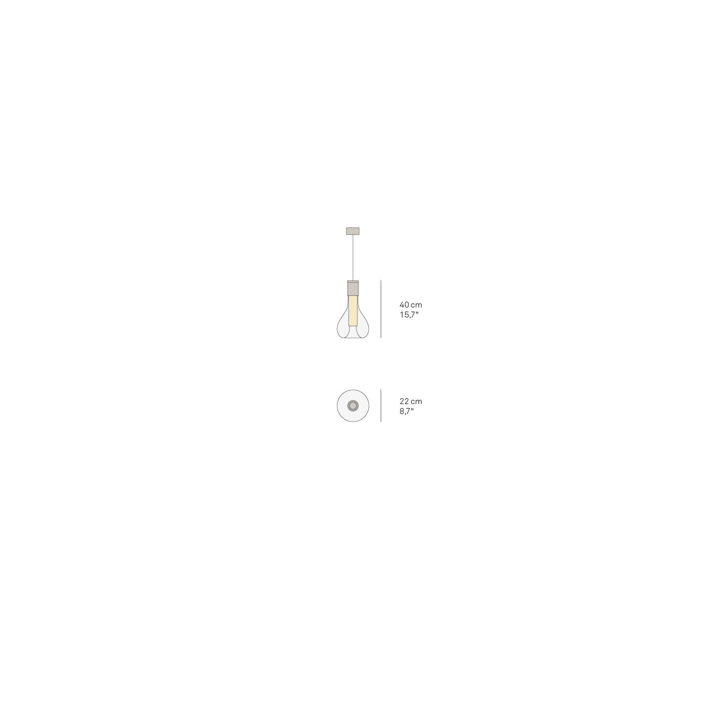 Eris Black LED Pendant