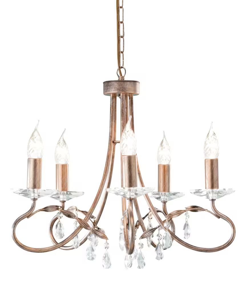 Christina 5-Light Chandelier Silver/Gold