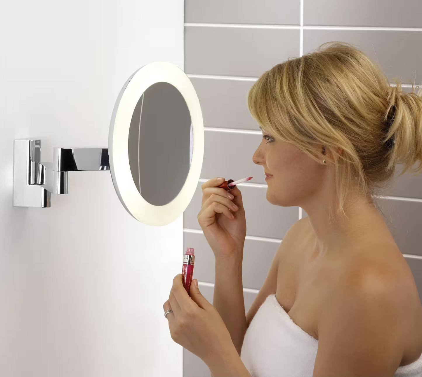 Niimi Round LED Illuminated Mirror