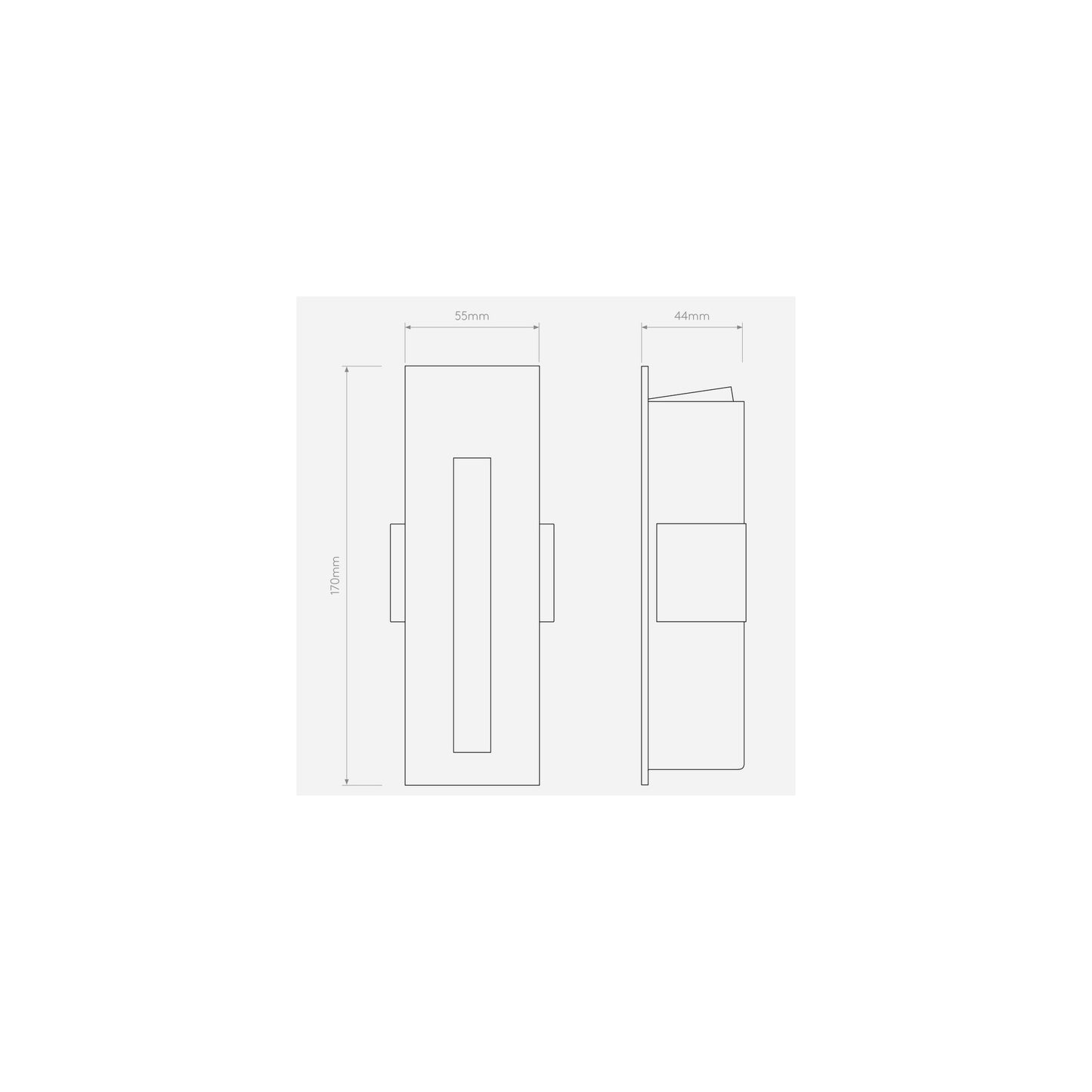 Borgo 55 Small 2700K LED Wall Recessed