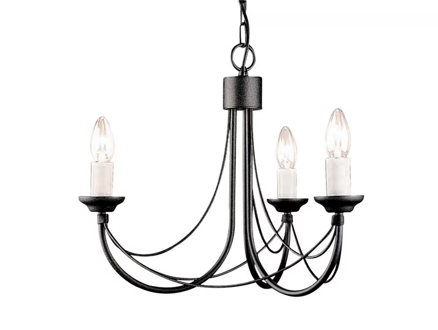 Carisbrooke 3-Light Chandelier Black