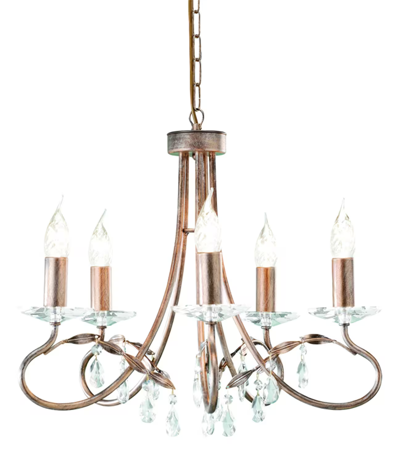 Christina 5-Light Chandelier Silver/Gold