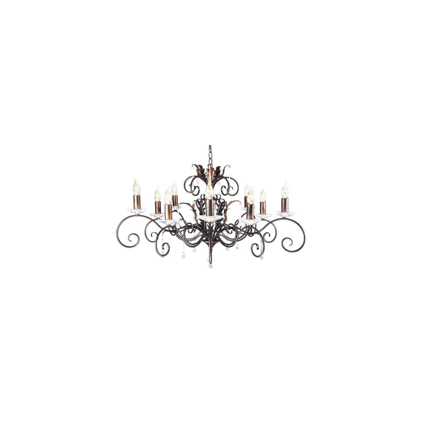 Amarilli 10-Light Chandelier with Clear Glass Drops