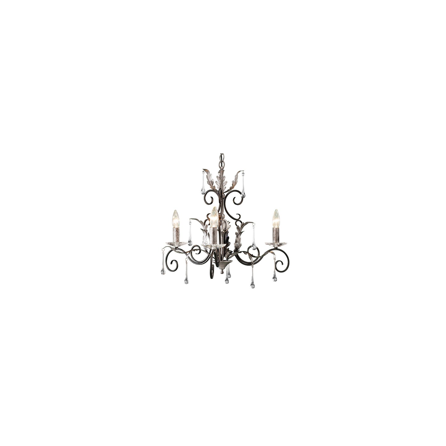 Amarilli 3-Light Chandelier with Clear Glass Drops