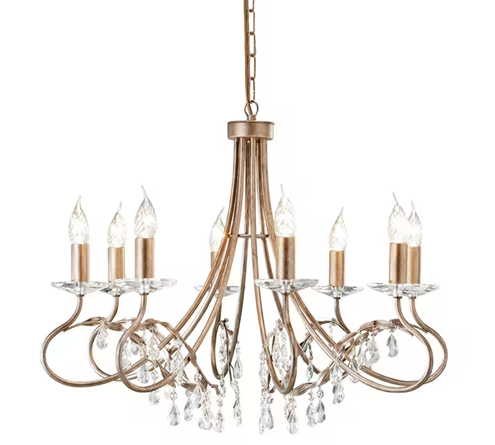 Christina 8-Light Chandelier Silver/Gold