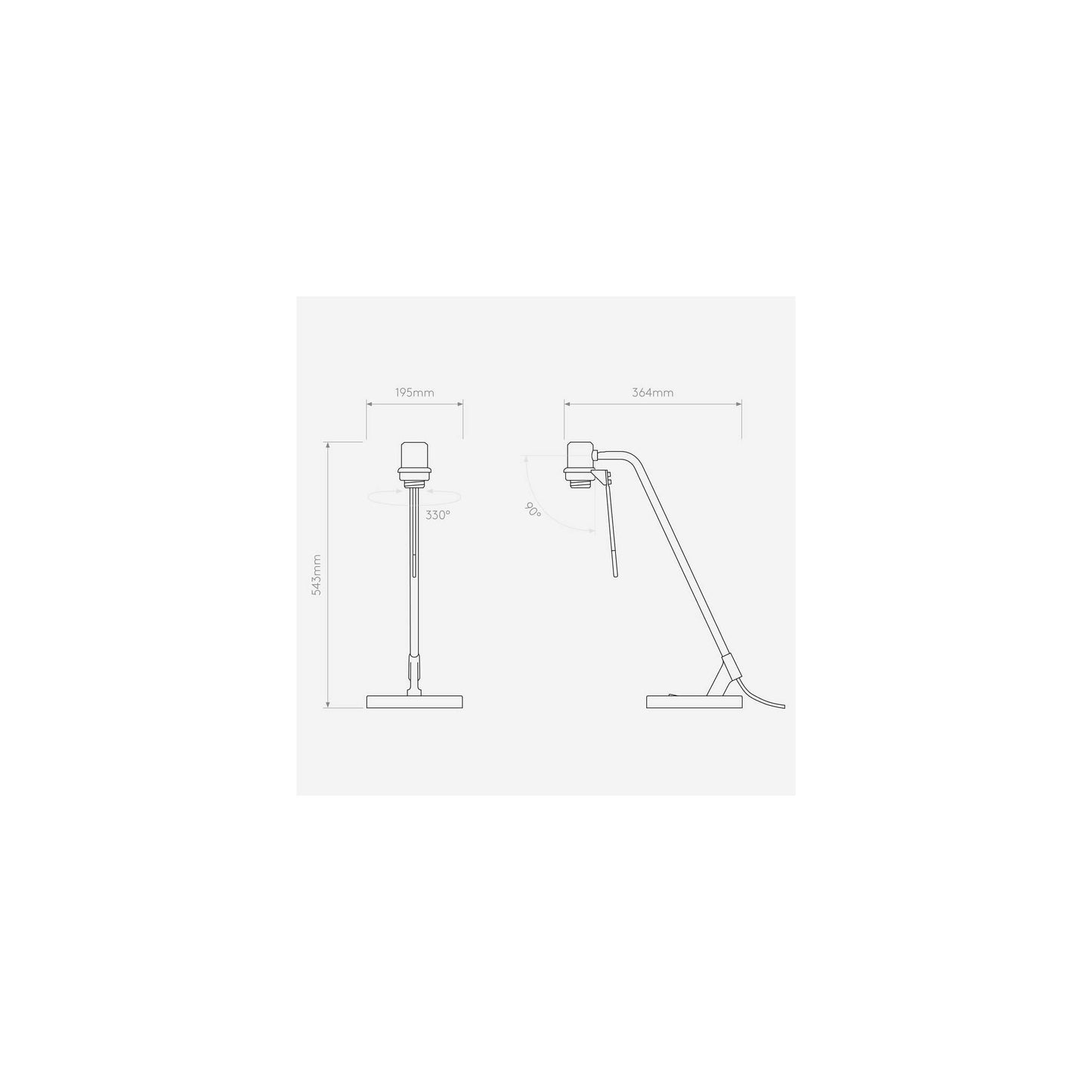 Edward Desk Lamp in Matt Black and Matt Gold