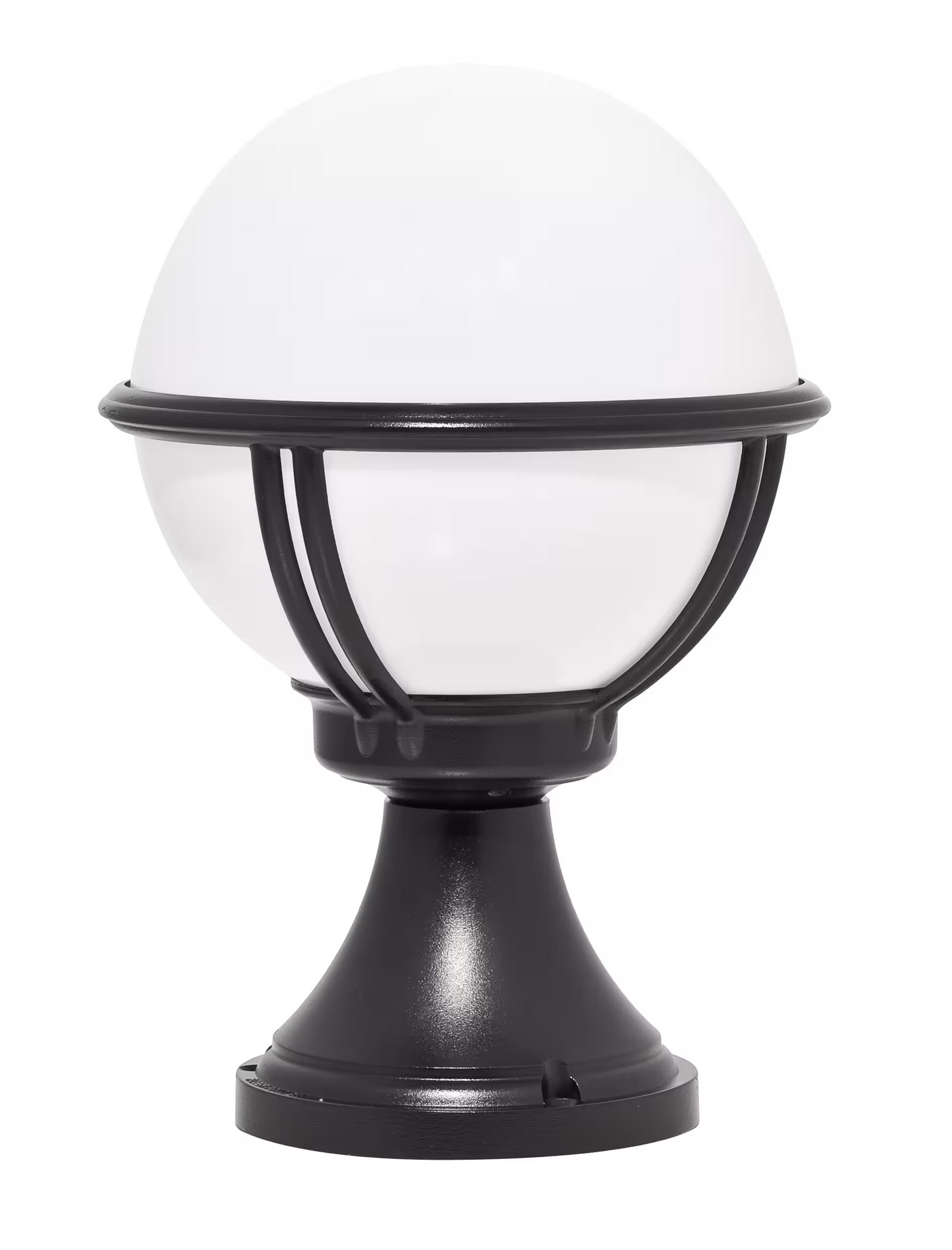 Boreal Model 6 Opal Glass Bollard with Cast Aluminium