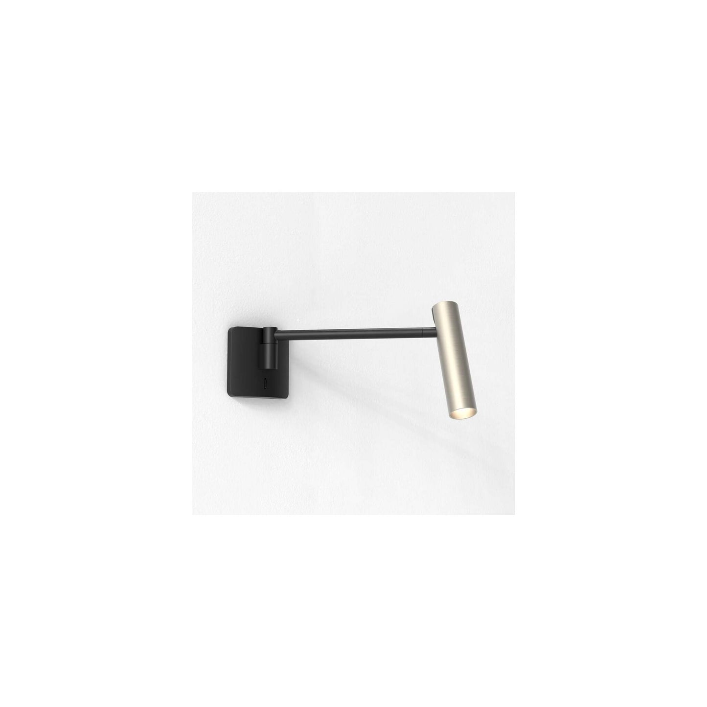 Leda Swing Arm Wall Light in Matt Black