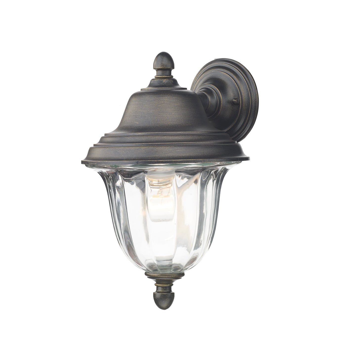 Aldgate Outdoor Wall Light with Black Gold