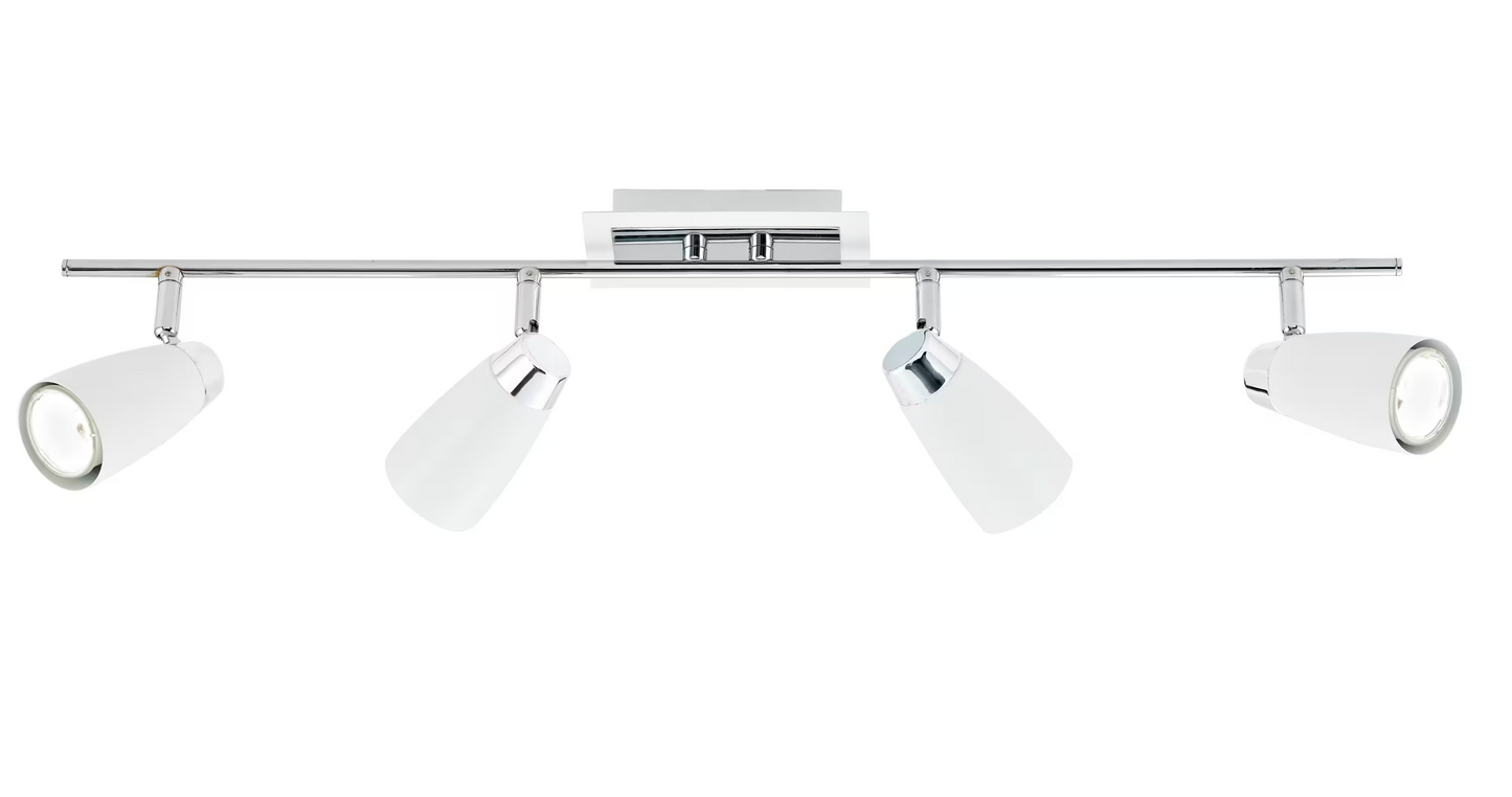 Loft 4-Light Bar Spotlight with Polished Chrome Accents