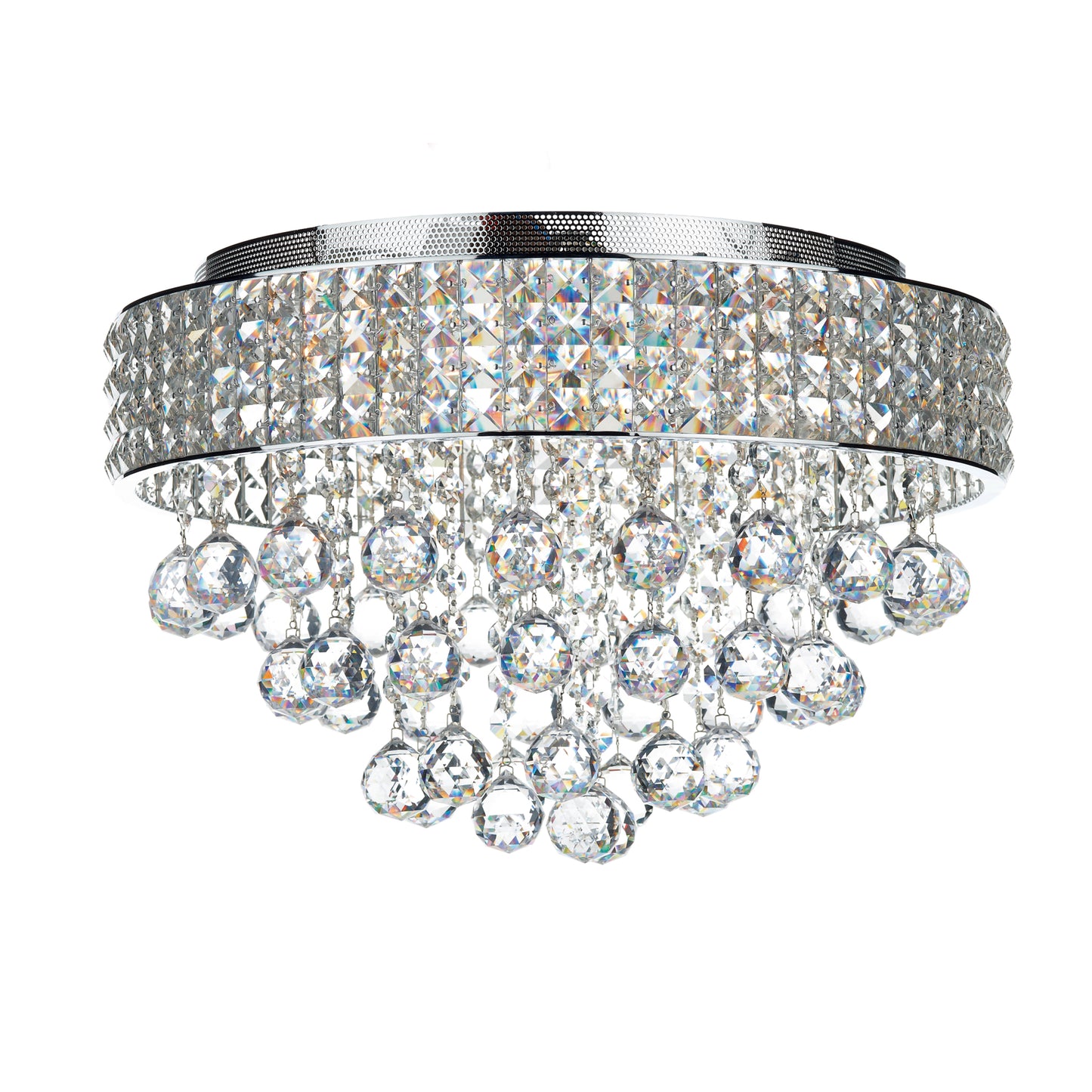 5-Light Flush Mount Polished Chrome