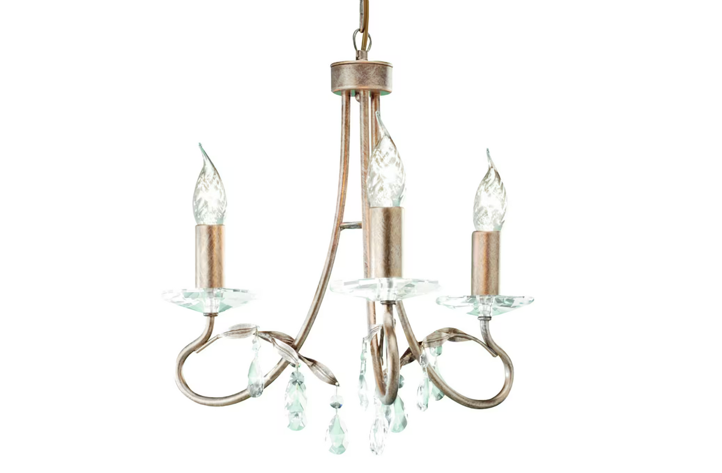 Christina 3-Light Chandelier Silver/Gold