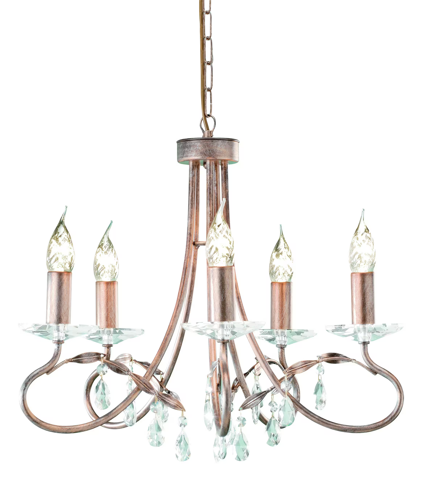 Christina 5-Light Chandelier Silver/Gold