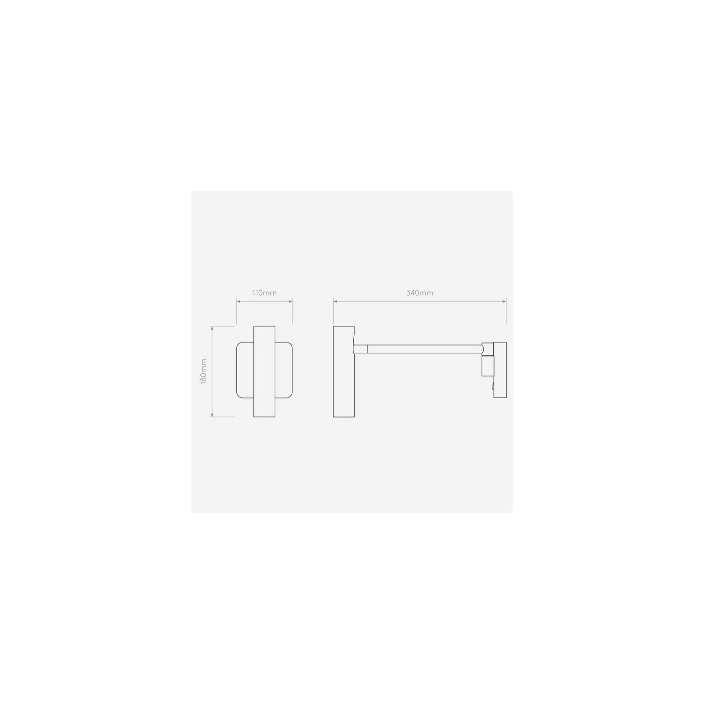 Leda Swing Arm Wall Light in Matt Black
