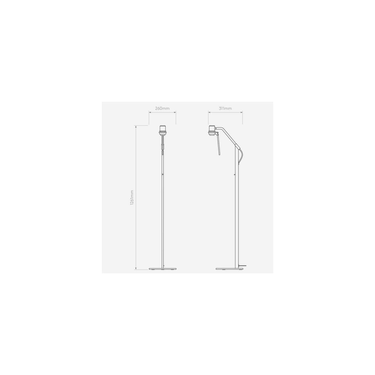 Edward Floor Lamp in Matt Black and Matt Gold