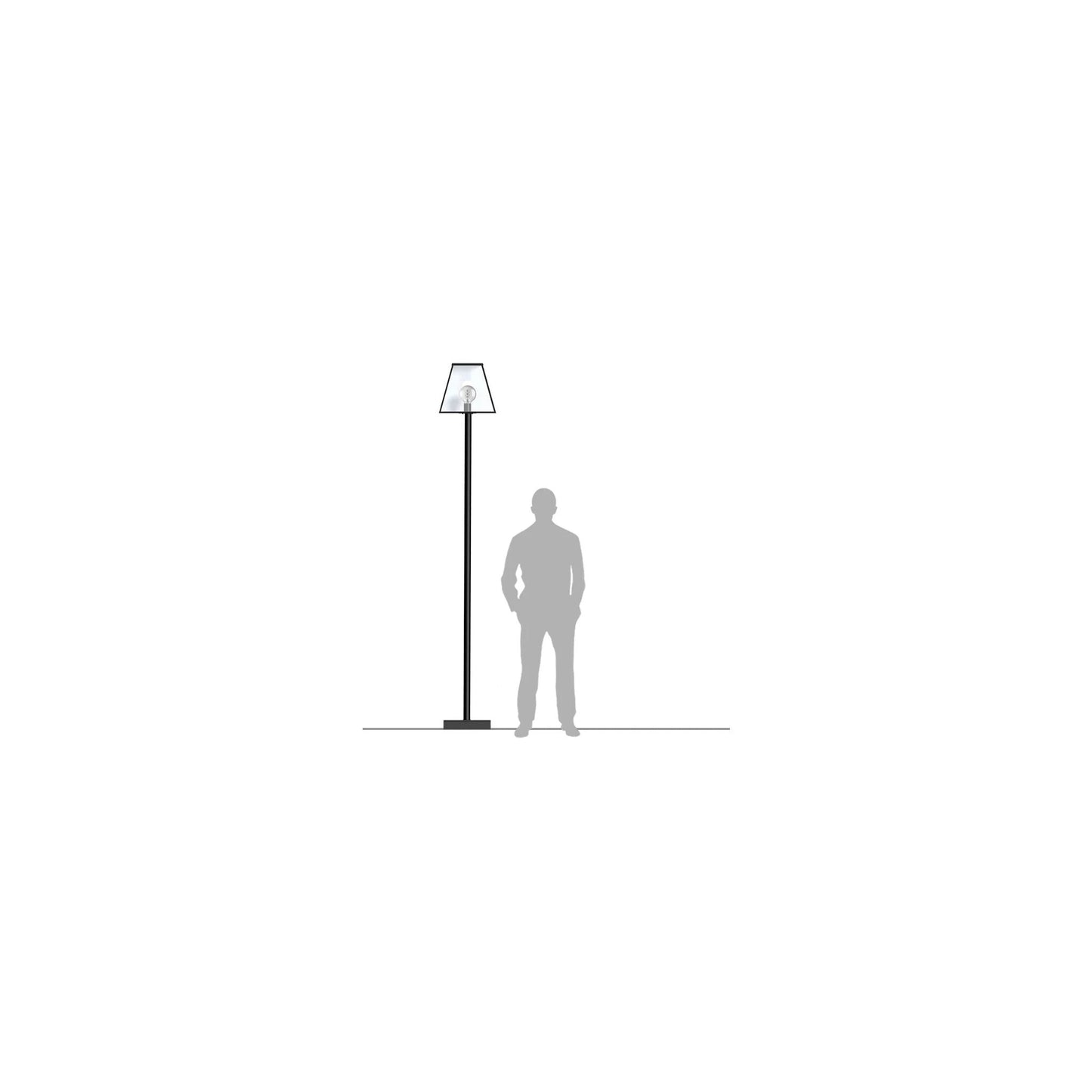 Contemporary lamp post in galvanised steel 2.7m
