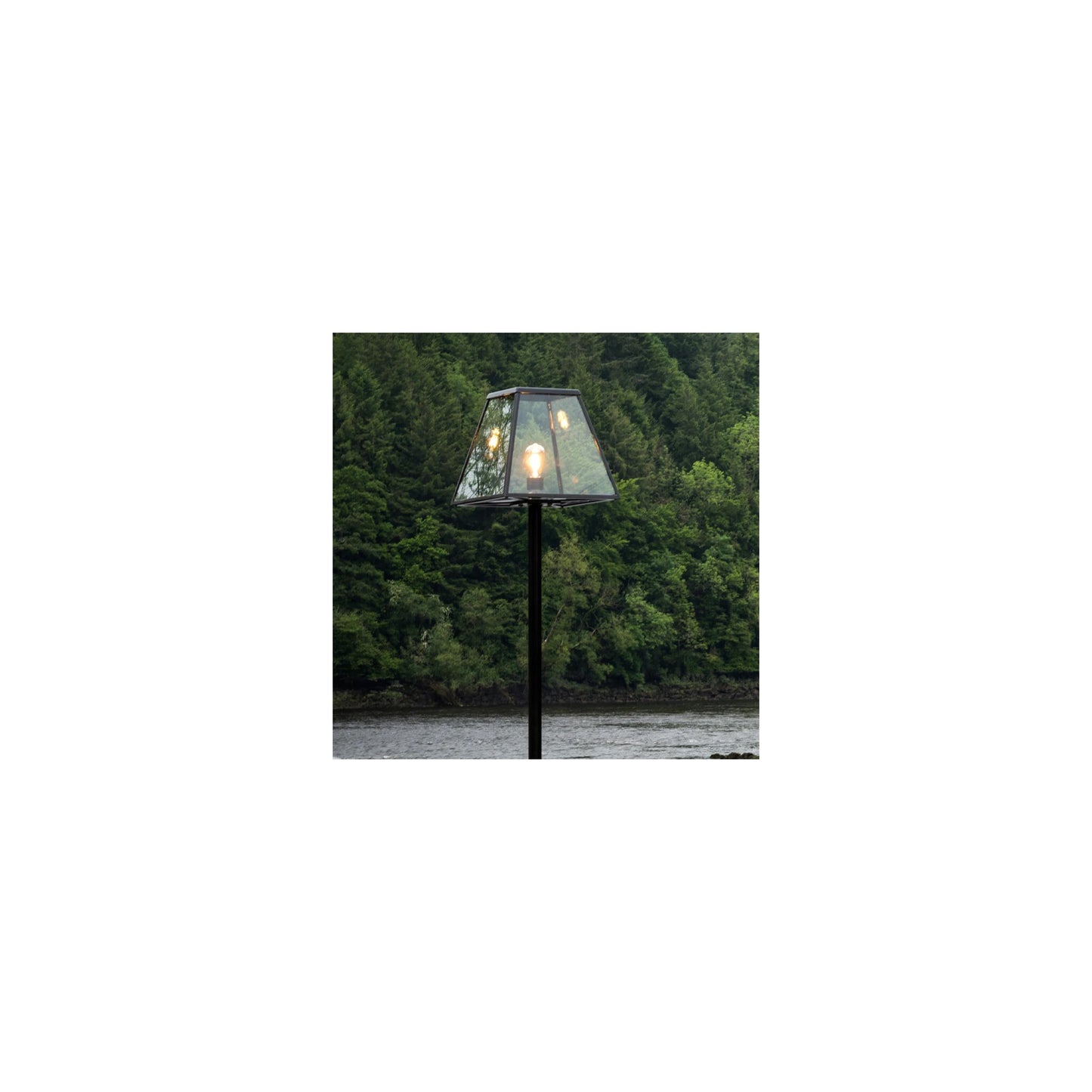 Contemporary lamp post in galvanised steel 2.7m