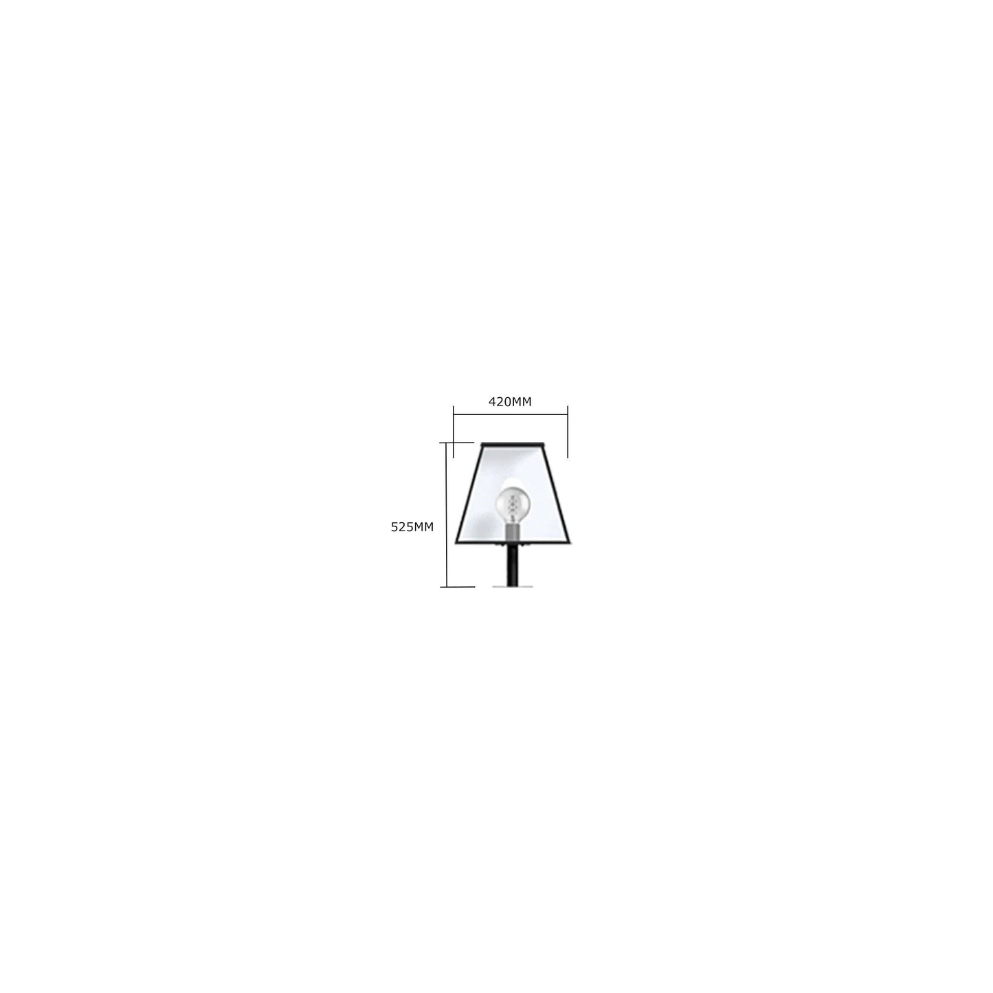 Contemporary pier light in galvanised steel 0.53m