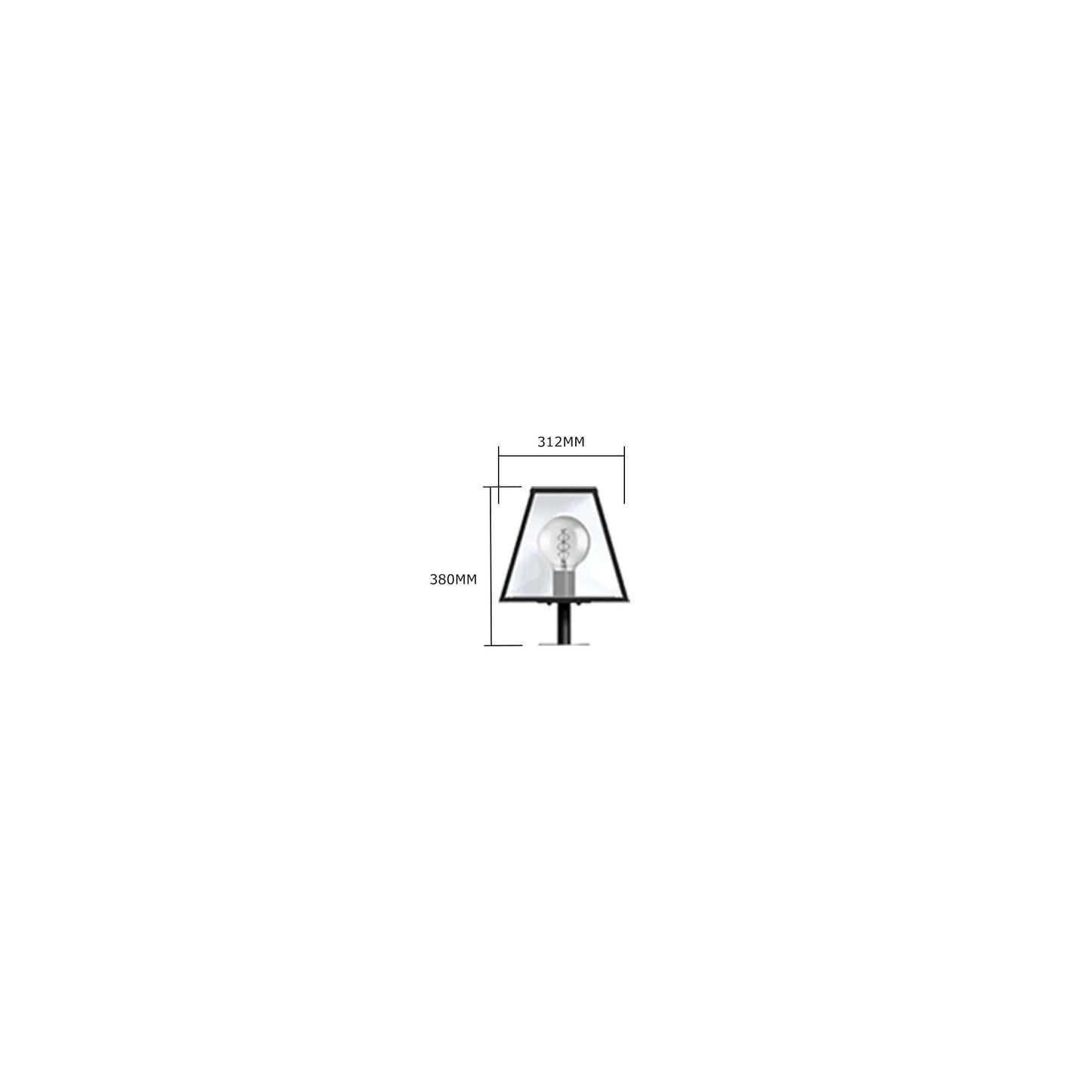Contemporary pier light in galvanised steel 0.38m