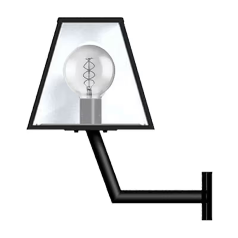 Contemporary Wall Light With Angled Bracket 0.5M