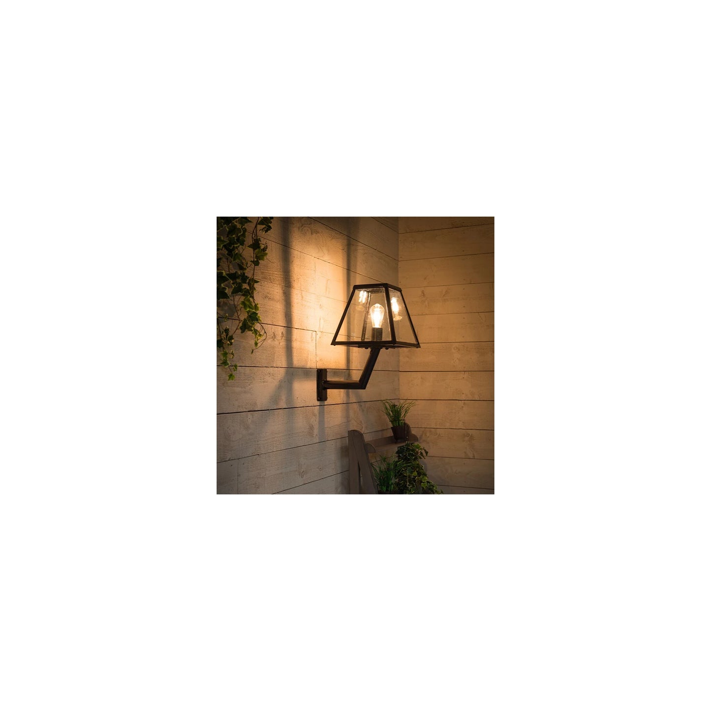 Contemporary wall light with angled bracket 0.5m