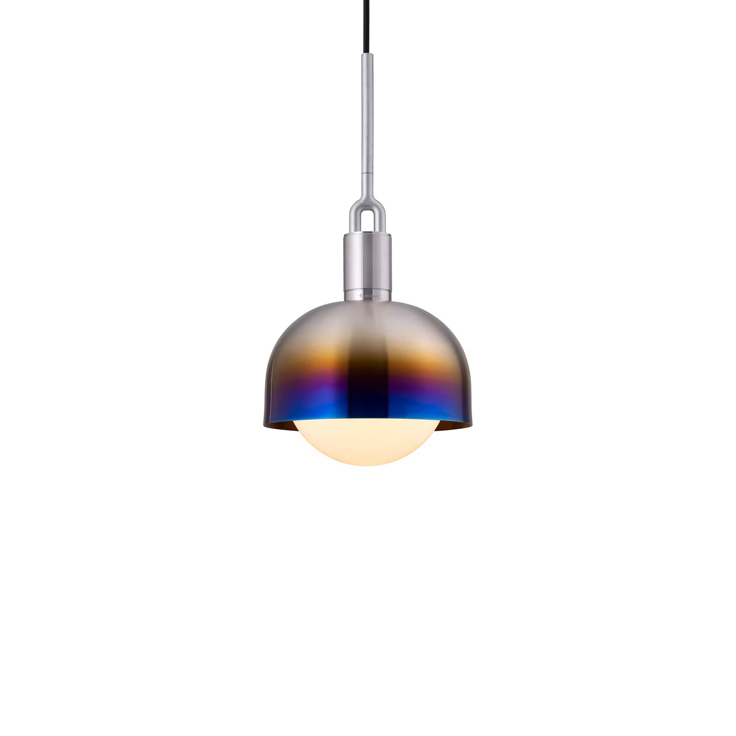 Forked Shade Pendant with Glass
