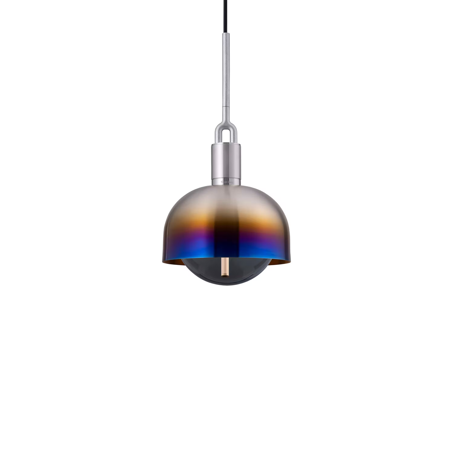 Forked Shade Pendant with Glass