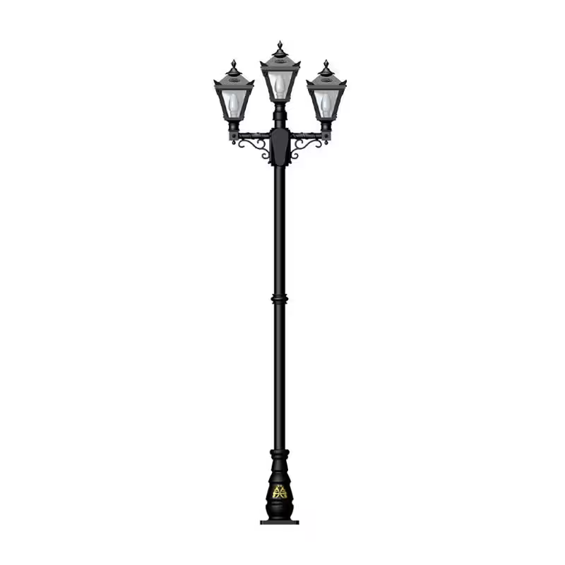 Victorian Style Medium Triple Headed Lamp Post 2.6M