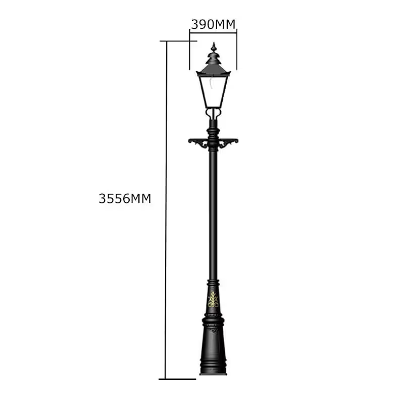 Victorian Traditional Cast Iron Lamp Post 3.5M