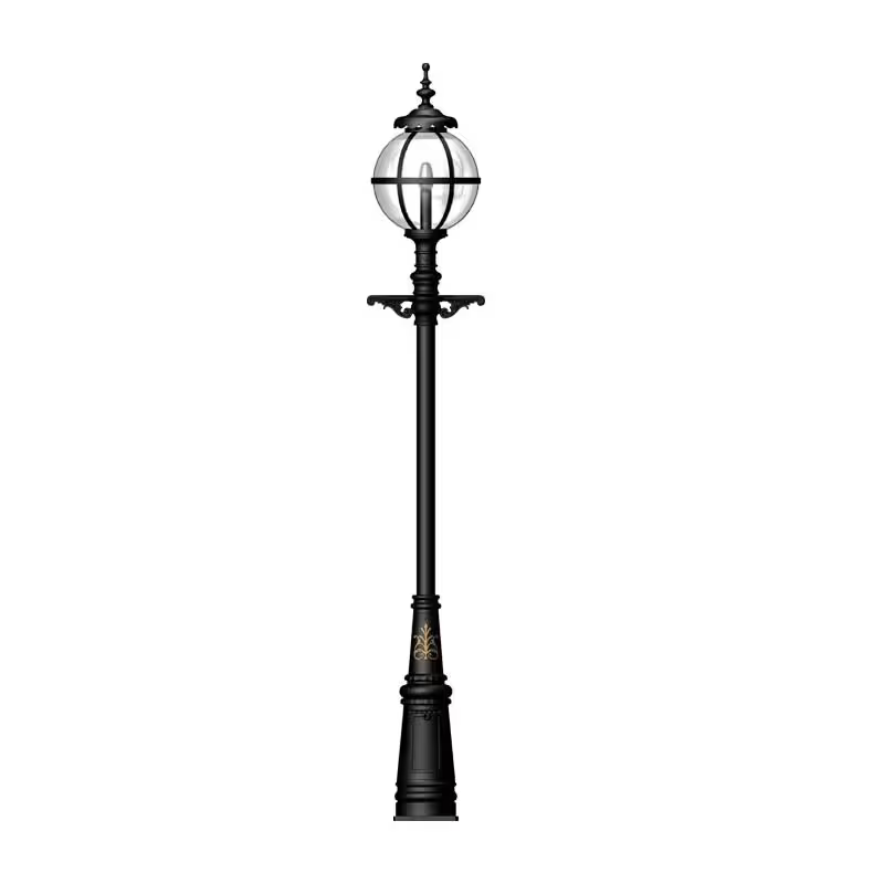 Victorian Globe Lamp Post In Cast Iron 3.6M