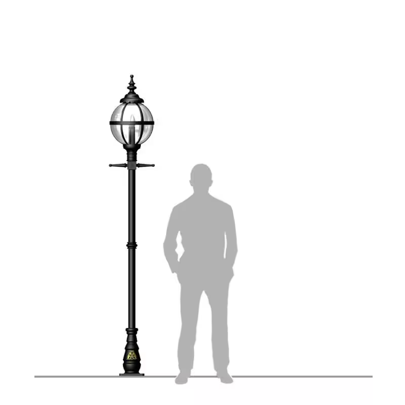 Victorian Globe Lamp Post In Cast Iron 2.5M