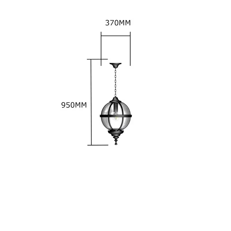 Victorian Globe Hanging Light With Chain 0.65M