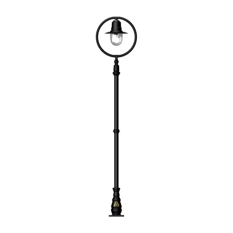 Classic Railway Style Lamp Post In Cast Iron And Steel 2.73M