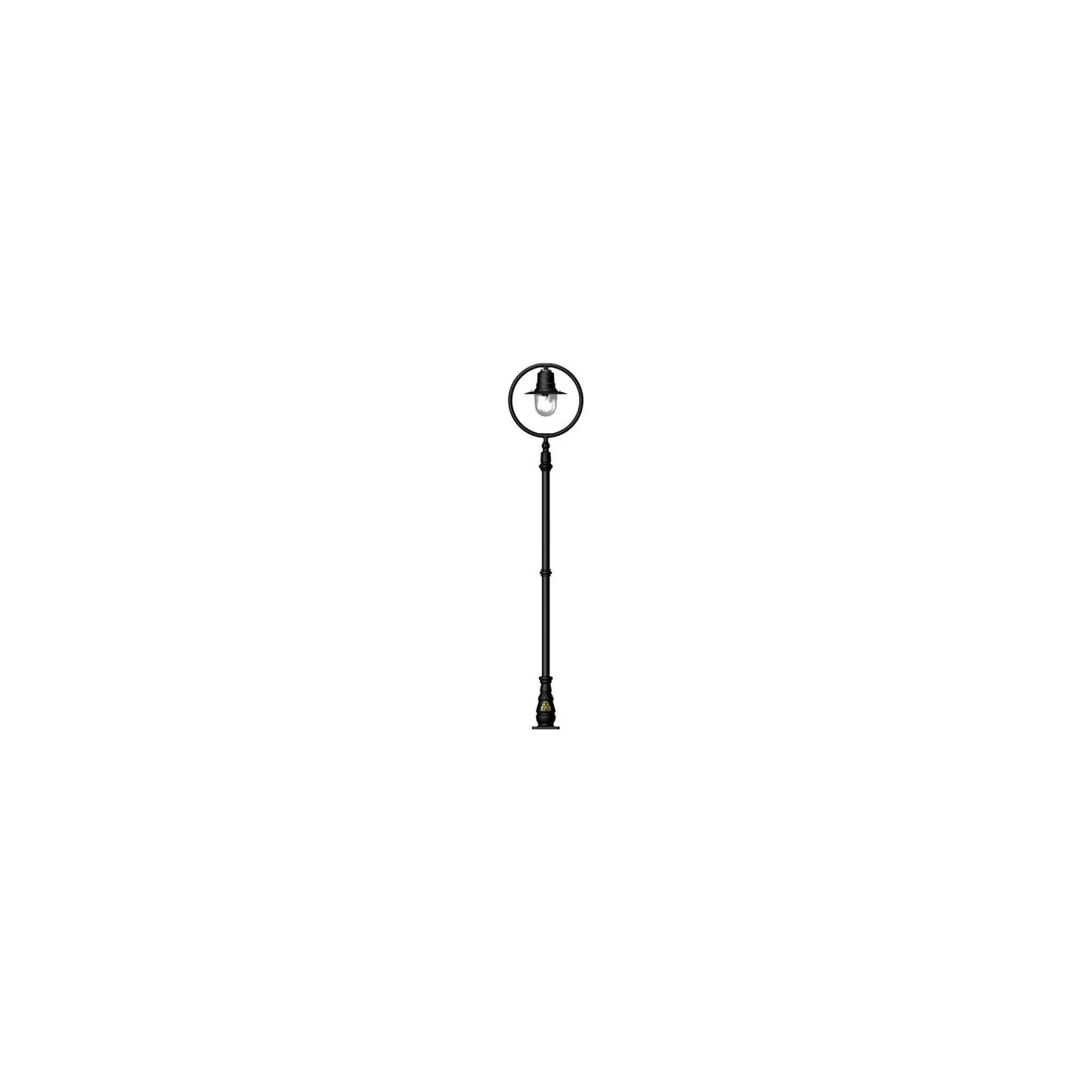 Classic railway style lamp post in cast iron and steel 2.73m