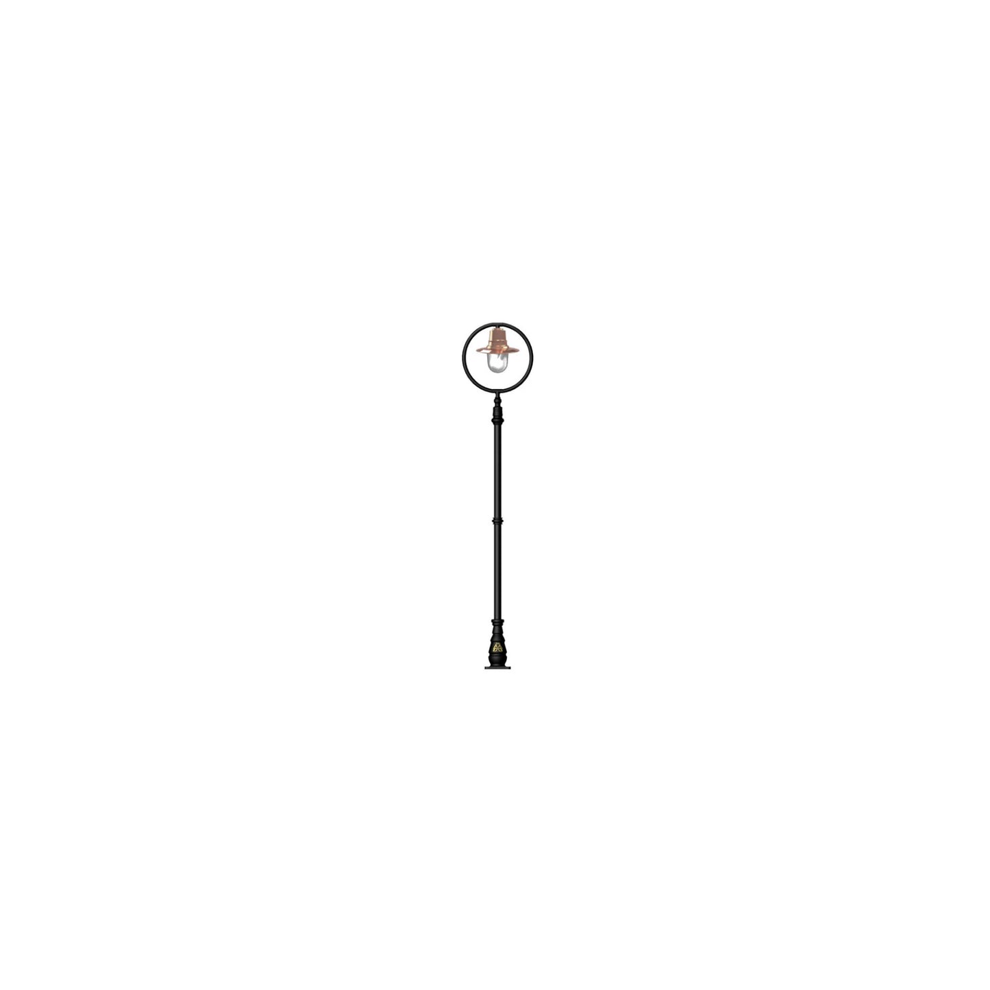 Classic railway style lamp post in cast iron and steel 2.73m