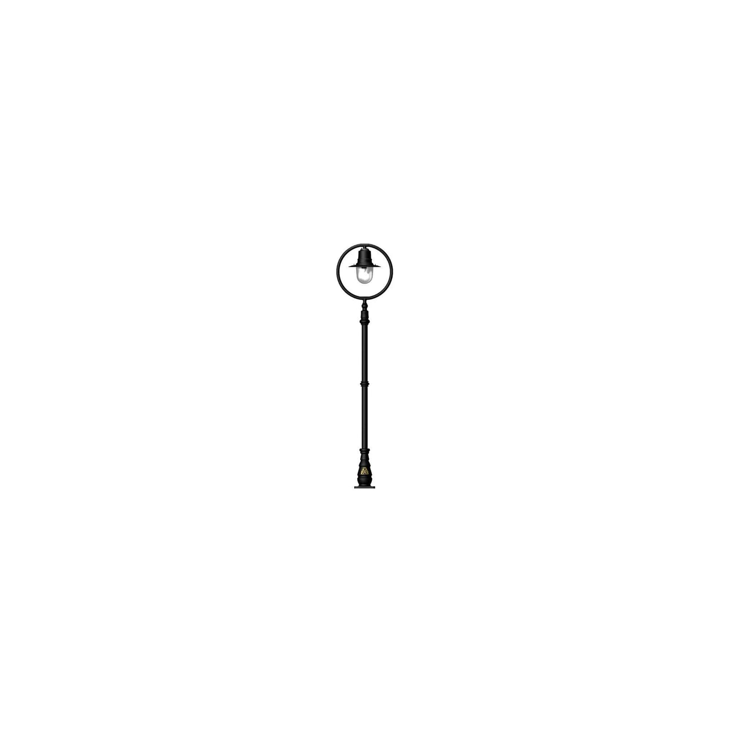 Classic railway style lamp post in cast iron and steel 2.43m