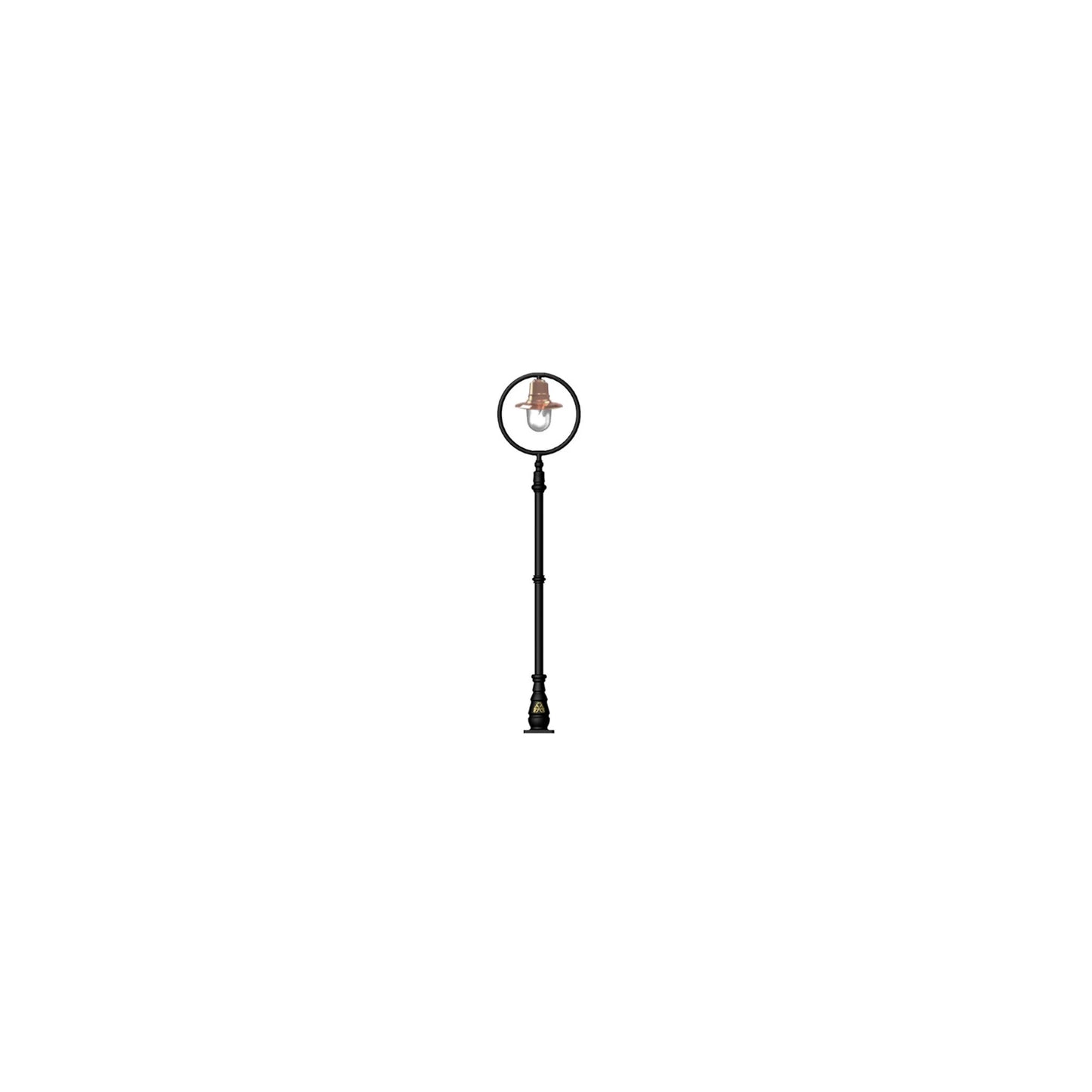 Classic railway style lamp post in cast iron and steel 2.43m