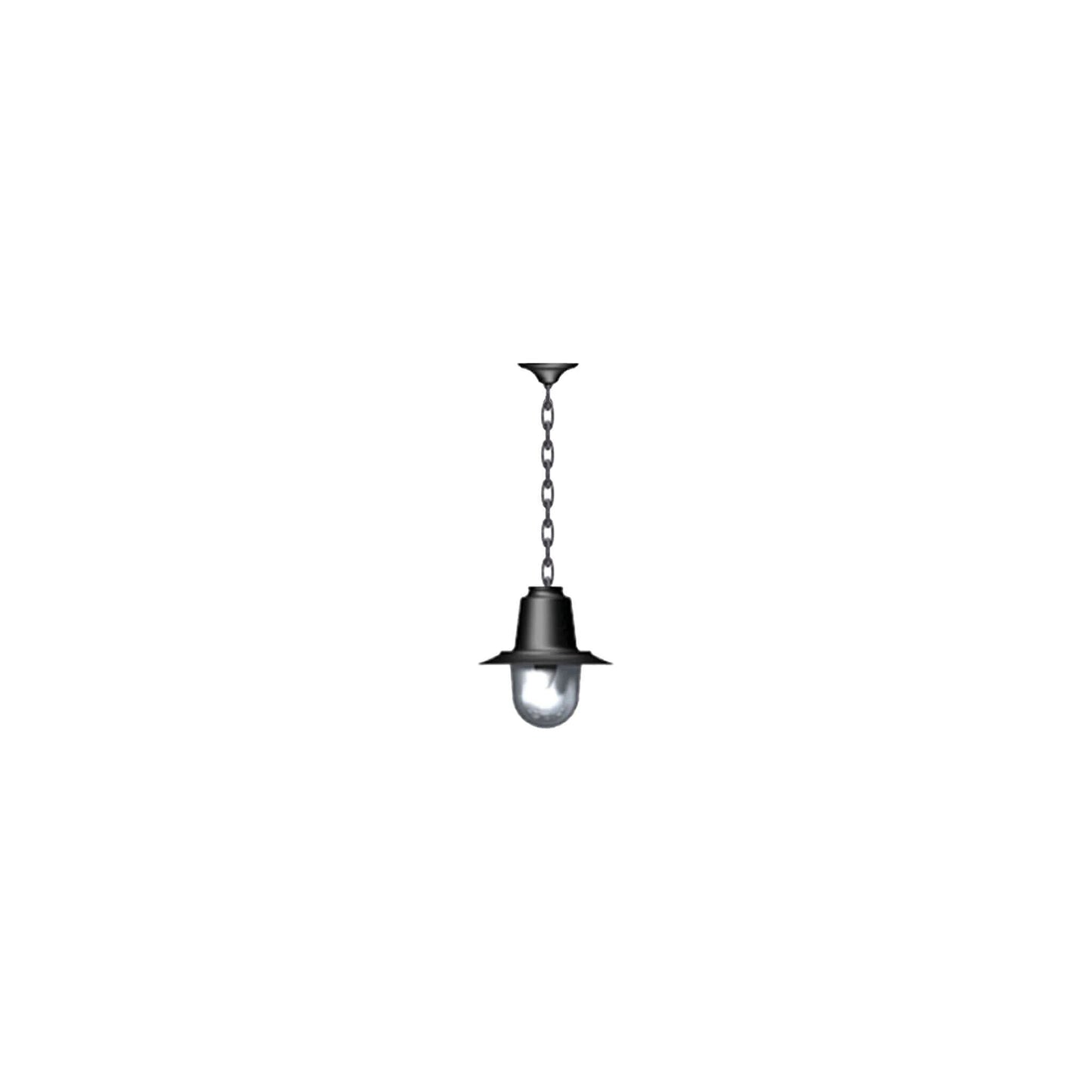 Copper railway style hanging light with chain 0.21m