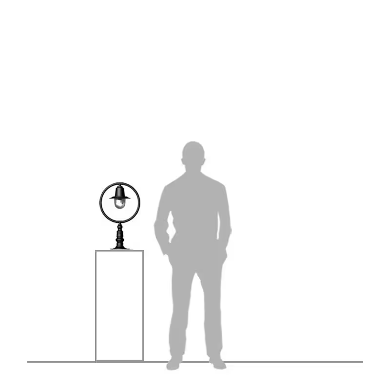 Classic Railway Style Pier Light For Flat Pier Caps 0.59M