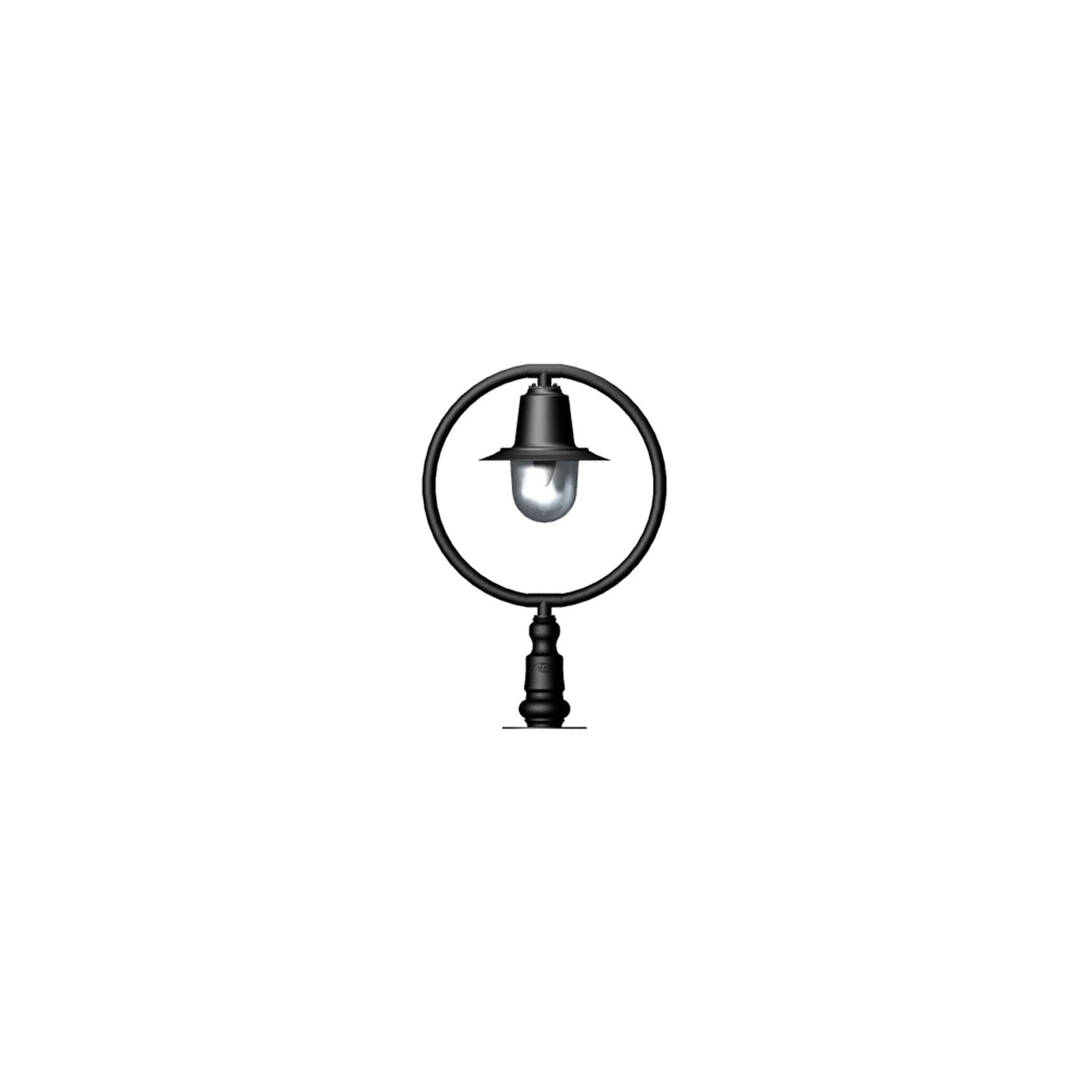 Classic railway style pier light for narrow pier caps 0.52m