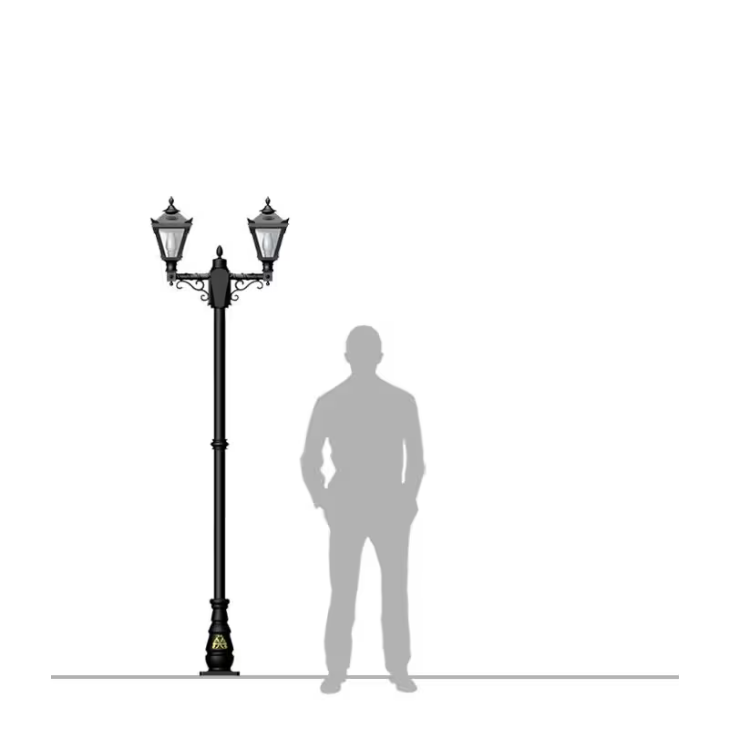Victorian Style Medium Double Headed Lamp Post 2.47M