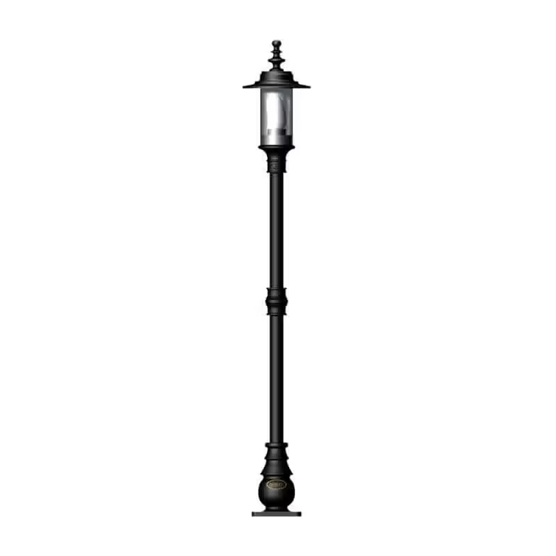 Georgian Style Lamp Post In Cast Iron And Steel 1.39M