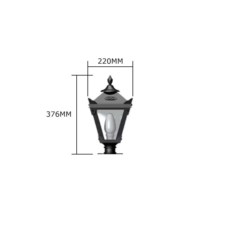 Victorian Traditional Cast Iron Pier Light For Narrow Pier Caps 0.38M