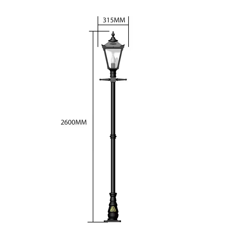 Victorian Traditional Cast Iron Lamp Post 2.6M