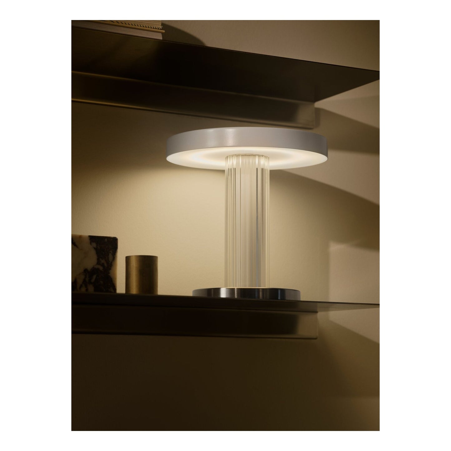 Trezzi Portable Table Lamp in White