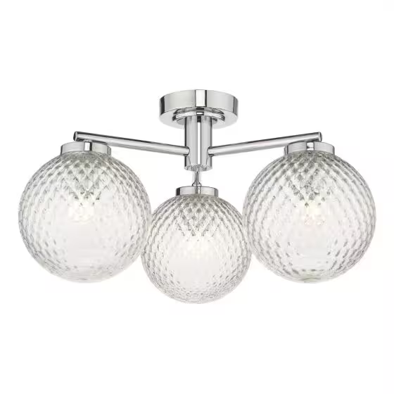 Wayne 3-Light Bathroom Semi Flush