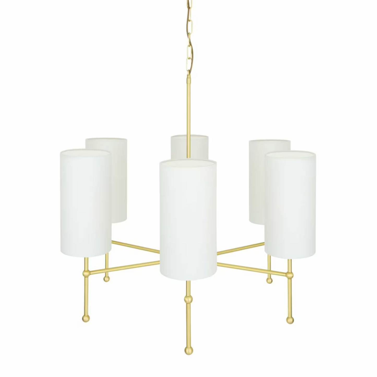 Arizona 6-Arm Modern Brass Chandelier