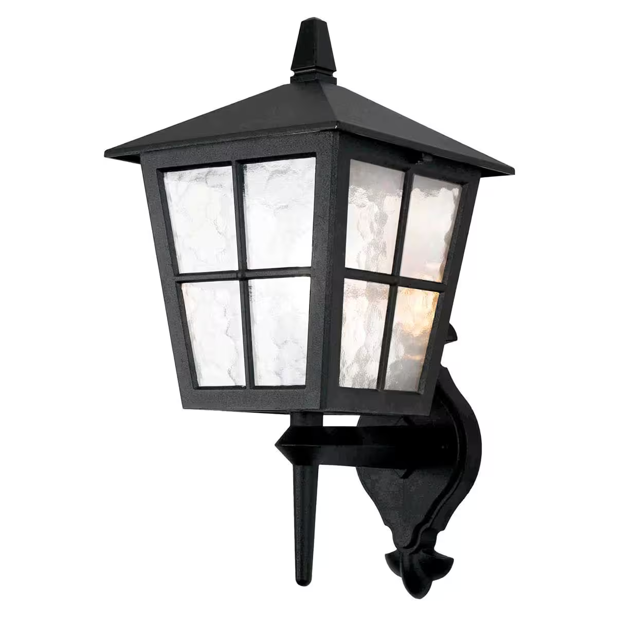 Canterbury 1-Light Wall Up Lantern in Black