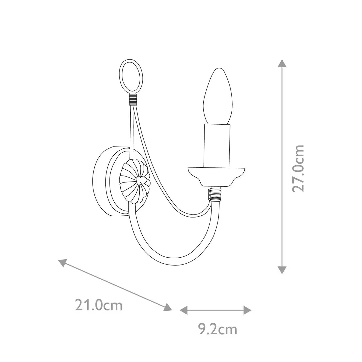 Carisbrooke 1-Light Wall Light